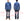 Samurai Jeans Indigo Sashiko Shirt Men's Casual Indigo Plaid with Sashiko Stitch Long Sleeve Work Shirt SKN24-01