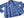 Samurai Jeans Indigo Sashiko Shirt Men's Casual Indigo Plaid with Sashiko Stitch Long Sleeve Work Shirt SKN24-01