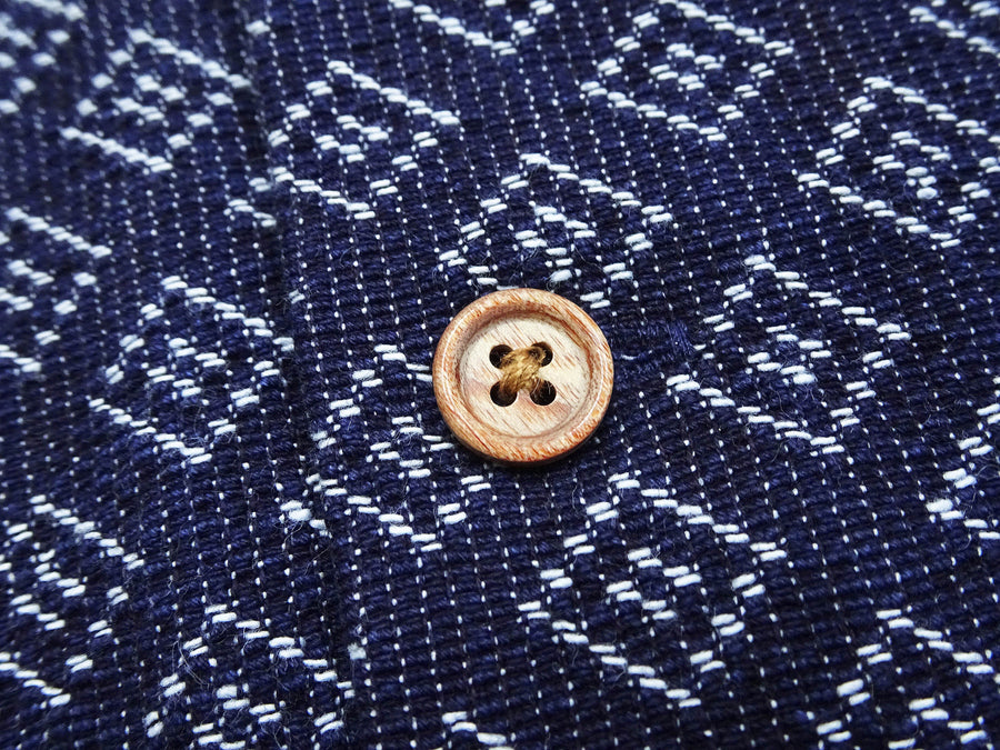 Samurai Jeans Indigo Sashiko Shirt Men's Diamond Stitch Sashiko Short –  RODEO-JAPAN Pine-Avenue Clothes shop