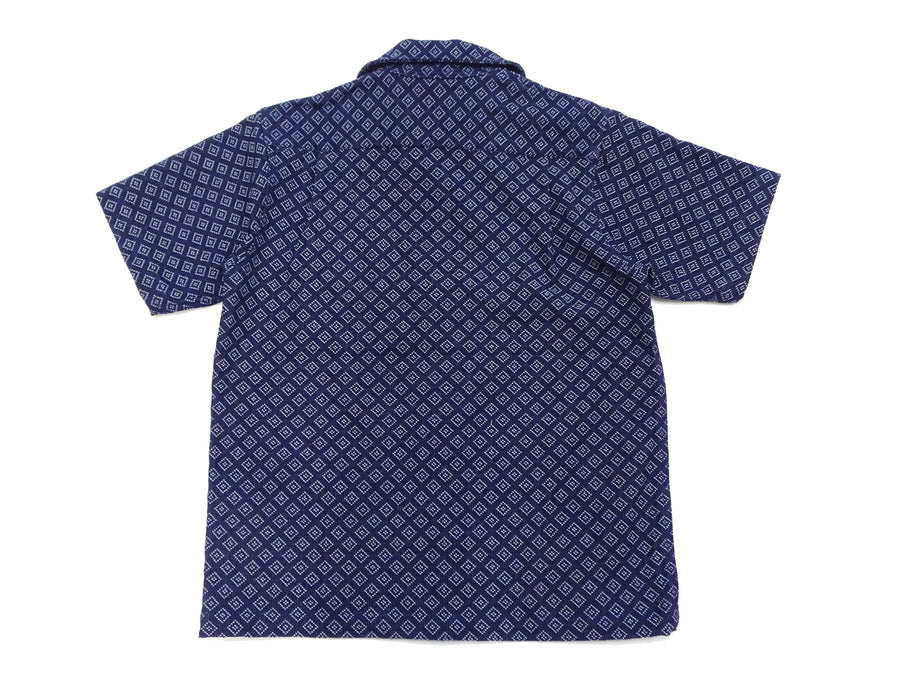 メンズindigo-Sashiko Square B.D Shirt
