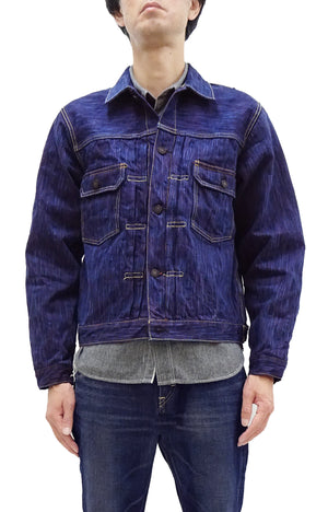 Studio D'artisan Denim Jacket Men's Type 2 Japanese Natural Indigo Dyed Awa Shoai Slub Denim Jean Jacket SP-088 One-Wash