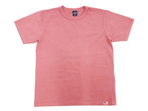 Studio D'artisan T-shirt Men's Natural Dye Plain Short Sleeve Tee SP-098B Earth-Toned Red Hinode
