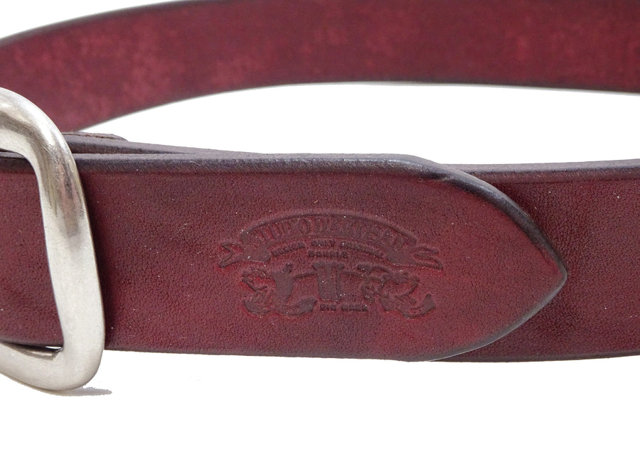 Studio D'artisan leather Belt Natural Plant Dyed Leather Belt Men's Ccasual 38mm Wide/4.2mm Thick Bend Leather with Oval Buckle SP-100A Brownish Earth-Colored Red