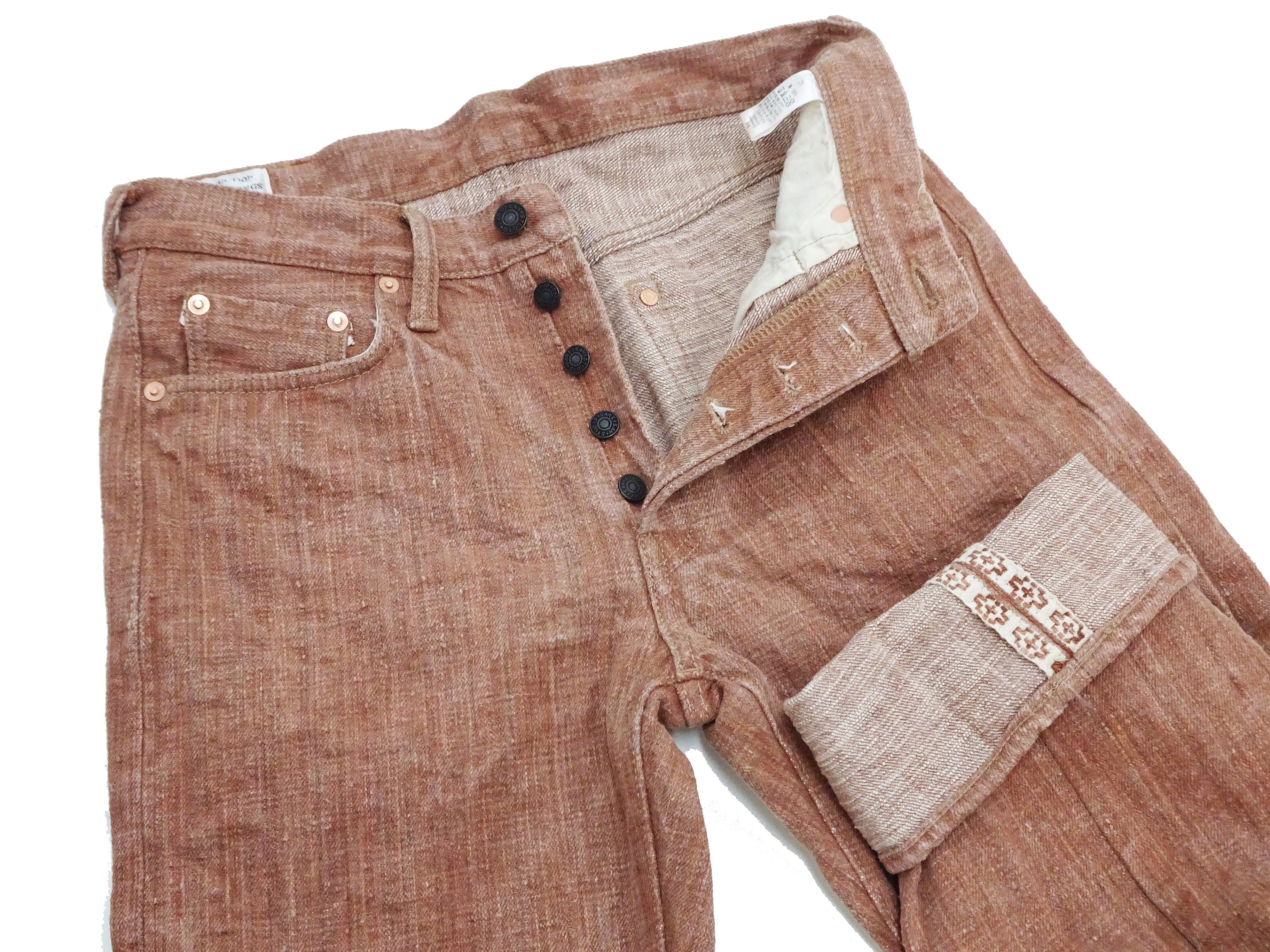Studio D'artisan Jeans Men's 16oz. Natural Persimmon Tannin-Dyed