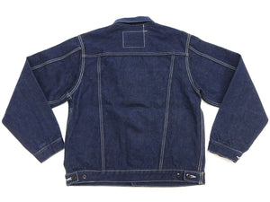 Studio D'artisan Denim Jacket SP-114 Men's 15oz. Organic Cotton Natural Indigo Selvedge Denim Jean Jacket SP-114 One-Wash