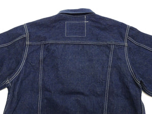 Studio D'artisan Denim Jacket SP-114 Men's 15oz. Organic Cotton Natural Indigo Selvedge Denim Jean Jacket SP-114 One-Wash