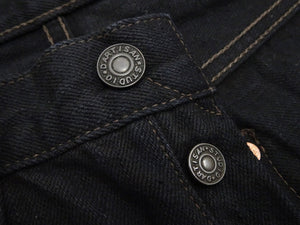 Studio D'artisan Mud-Dyed Black Denim Jeans Men's Regular Straight Fit Button-Fly 18oz. Amami Dorozome Selvedge Denim Pants SP-120 One-Wash