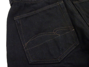 Studio D'artisan Mud-Dyed Black Denim Jeans Men's Regular Straight Fit Button-Fly 18oz. Amami Dorozome Selvedge Denim Pants SP-120 One-Wash