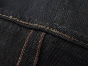 Studio D'artisan Mud-Dyed Black Denim Jeans Men's Regular Straight Fit Button-Fly 18oz. Amami Dorozome Selvedge Denim Pants SP-120 One-Wash