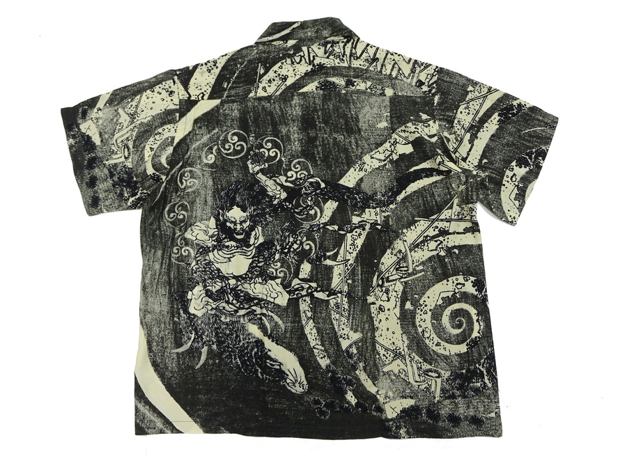 Sun Surf Hawaiian Shirt Men's Japanese Art Katsushika Hokusai Short Sleeve Aloha Shirt SS39133 119 Black