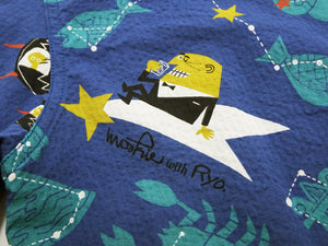 Sun Surf Hawaiian Shirt Men's Uncle Torys Zodiac Signs Short Sleeve Cotton Aloha Shirt SS39332 128 Navy-Blue