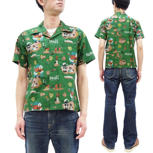 Sun Surf Hawaiian Shirt Men's Uncle Torys Let's Go to Hawaii Short Sleeve Cotton Linen Aloha Shirt SS39333 145 Green