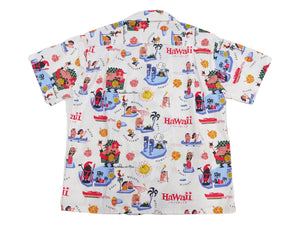 Sun Surf Hawaiian Shirt Men's Uncle Torys Let's Go to Hawaii Short Sleeve Cotton Linen Aloha Shirt SS39333 105 Off-White
