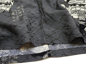 Sun Surf Men's Japanese Art Short Sleeve Shirt - Katsushika Hokusai Graphic in Classic Hawaiian Shirt Style SS39460 119 Charcoal-Black
