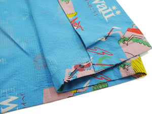 Sun Surf Men's Cotton Hawaiian Shirt - Uncle Torys Graphic Design - Short-Sleeve Aloha Shirt "TRIP TO HAWAII" SS39537 125 Blue