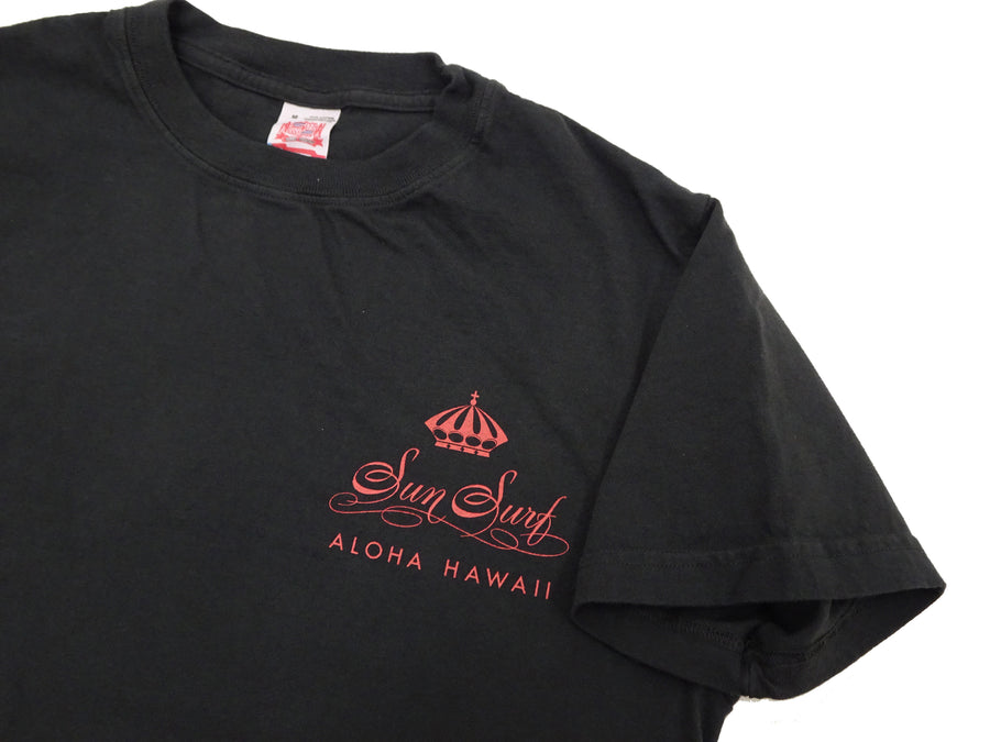 Sun Surf T-shirt Men's McIntosh Ukulele design Graphic Short Sleeve Hawaiian Tee SS79350 119 Faded-Black