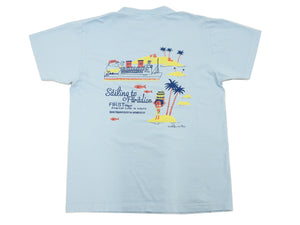 Sun Surf T-shirt Men's Uncle Torys Sailing to Paradise Graphic Short Sleeve Hawaiian Tee SS79386 125 Light-Blue