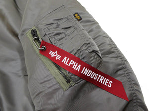 Alpha Industries MA-1 Flight Jacket Men's Reproduction of Dobbs Industries MA1 Plain Bomber Jacket TA0491 TA0491-048 Faded-Gray