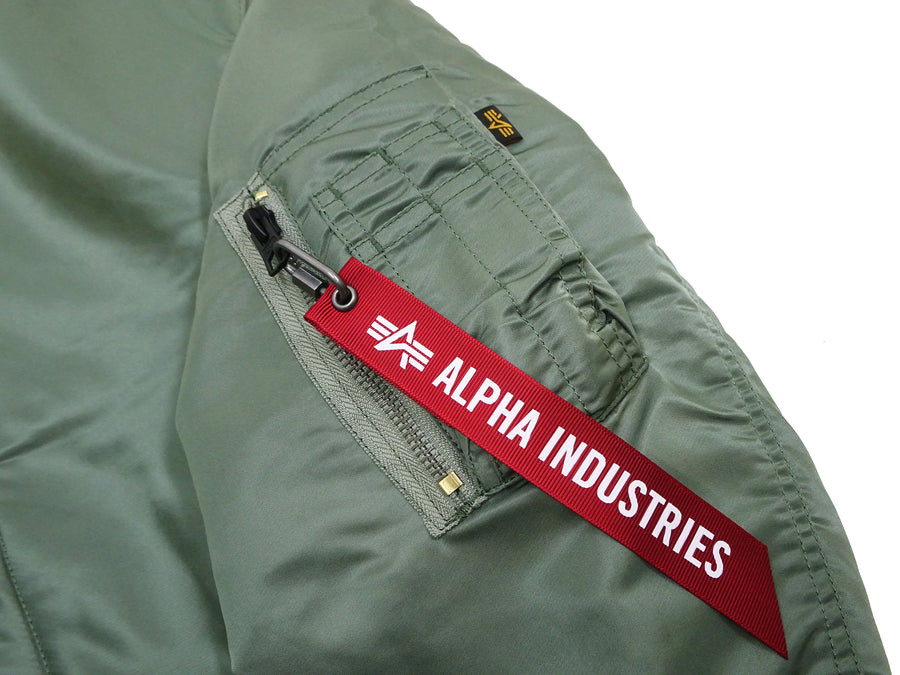 Alpha Industries MA-1 Flight Jacket Men's Reproduction of MA1 E-Type MIL-J-8279E Plain Bomber Jacket TA0492 TA0492-021 Sage-Green