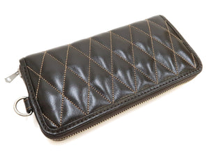 TOYS McCOY Wallet Men's Casual Quilted Leather Wallet Zip Around Long Wallet TMA2309 050 Brown