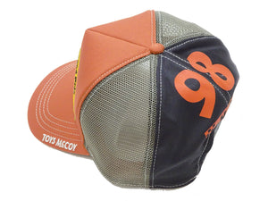 TOYS McCOY Cap Men's Casual Steve McQueen Mesh Cap Mesh Side Baseball Hat TMA2314 Orange