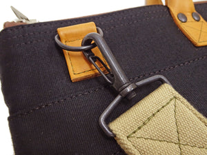 TOYS McCOY Bag Men's Casual Corded-Cotton Jungle Cloth Canvas Shoulder Bag Inspired by USAF Military Helmet Bag TMA2333 Black
