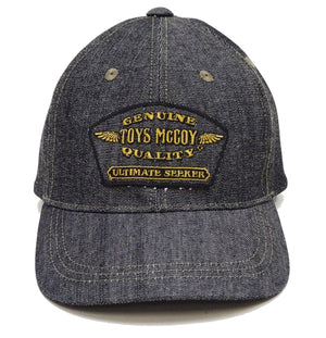 TOYS McCOY Denim Cap Men's Brand Logo Embroidered Patch Baseball Hat TMA2404 Black Denim