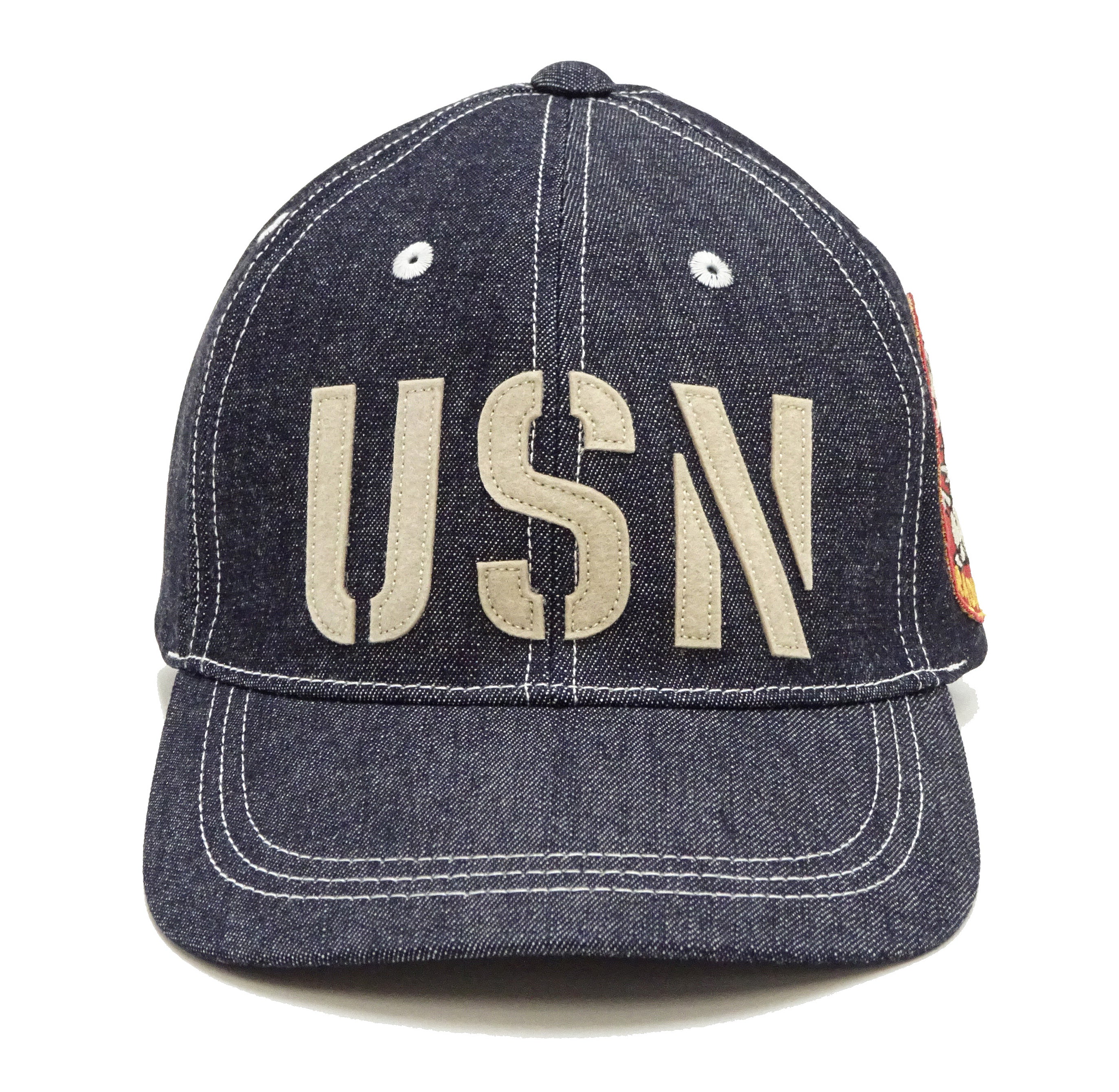 TOYS McCOY Denim Cap Men's Snoopy x USN Denim Baseball Hat TMA2410