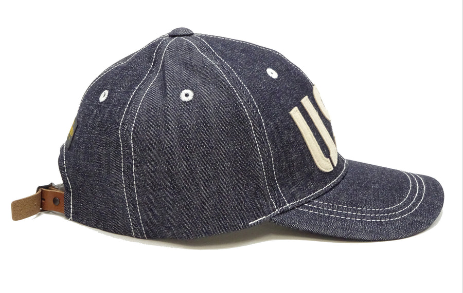 TOYS McCOY Denim Cap Men's Snoopy x USN Denim Baseball Hat TMA2410 Deep Blue Indigo