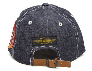 TOYS McCOY Denim Cap Men's Snoopy x USN Denim Baseball Hat TMA2410 Deep Blue Indigo