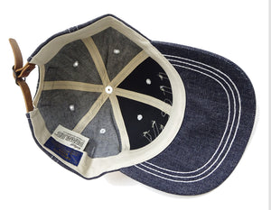 TOYS McCOY Denim Cap Men's Snoopy x USN Denim Baseball Hat TMA2410 Deep Blue Indigo