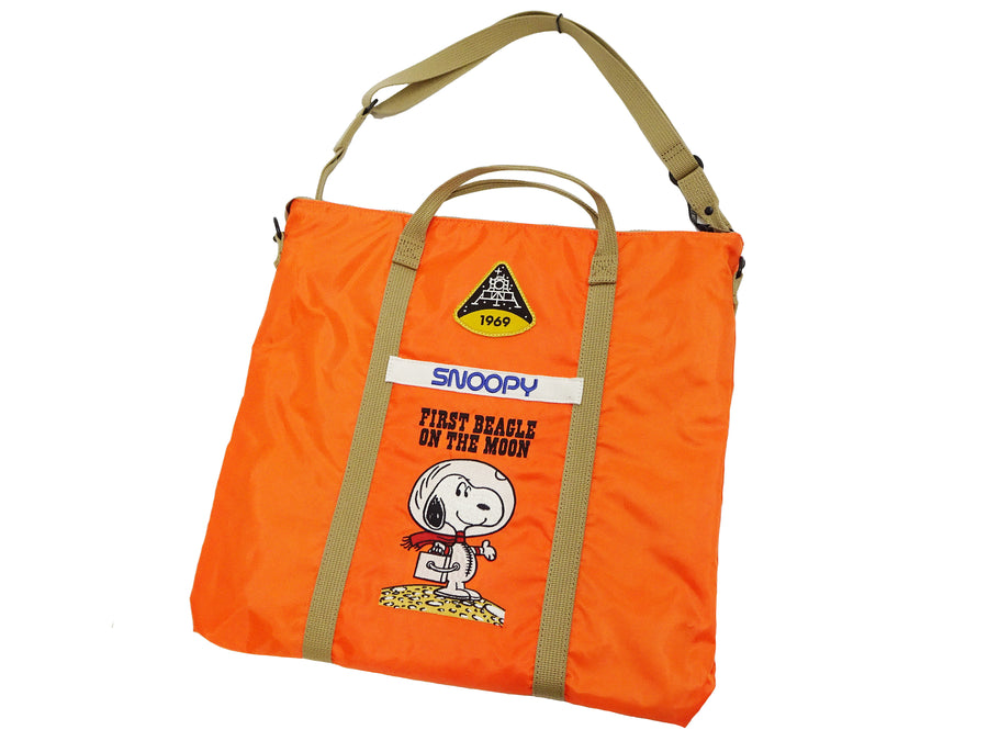 TOYS McCOY Bag Men's Casual Astronaut Snoopy Nylon Shoulder Bag Inspired by USAF Military Helmet Bag TMA2411 070 Orange