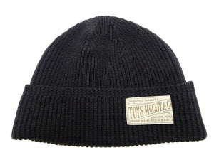 TOYS McCOY Watch Cap Men's Casual Wool Knit Hat With Fold-Up Cuff Inspired By Military Styles from WWII TMA2417 030 Black