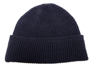 TOYS McCOY Watch Cap Men's Casual Wool Knit Hat With Fold-Up Cuff Inspired By Military Styles from WWII TMA2417 140 Dark-Navy-Blue (deep, rich navy-blue)