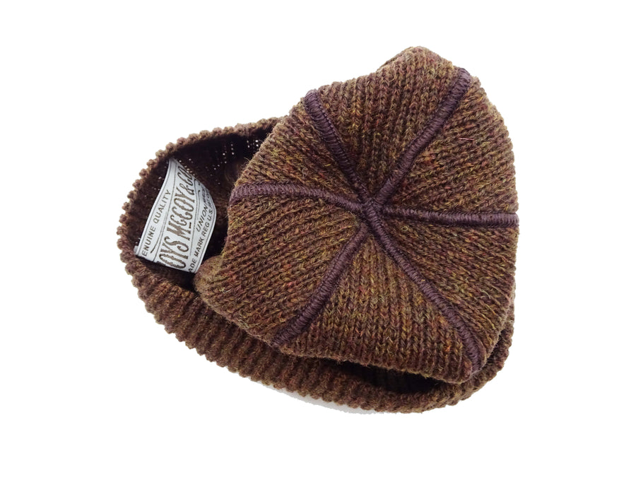 TOYS McCOY Watch Cap Men's Casual Wool Knit Hat With Fold-Up Cuff Inspired By Military Styles from WWII TMA2417 091 Maroon (reddish-brown)