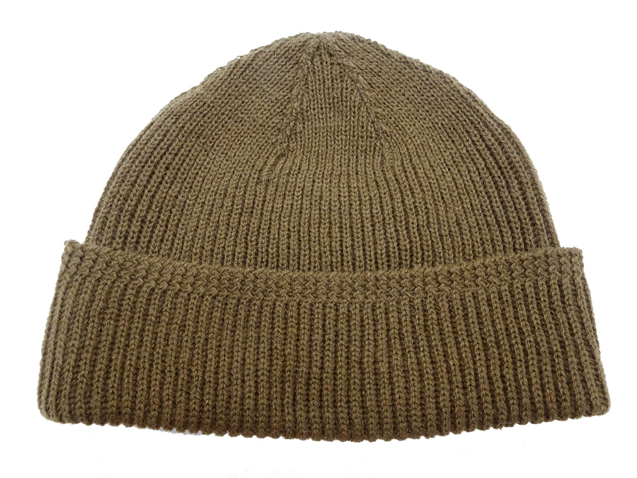 TOYS McCOY Watch Cap Men's Casual Wool Knit Hat With Fold-Up Cuff Inspired By Military Styles from WWII TMA2417 160 Army-Olive