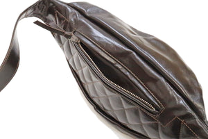 TOYS McCOY Bag Men's Casual Genuine Horsehide Quilted Leather Sling Bag Waist Pack TMA2422 050 Brown