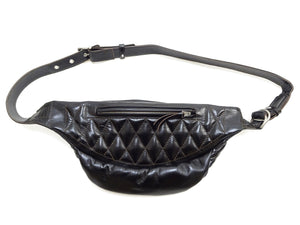 TOYS McCOY Bag Men's Casual Genuine Horsehide Quilted Leather Sling Bag Waist Pack TMA2422 030 Black
