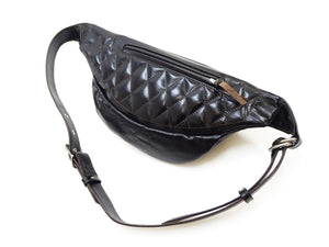 TOYS McCOY Bag Men's Casual Genuine Horsehide Quilted Leather Sling Bag Waist Pack TMA2422 030 Black