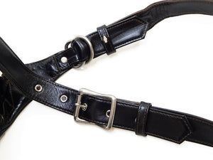 TOYS McCOY Bag Men's Casual Genuine Horsehide Quilted Leather Sling Bag Waist Pack TMA2422 030 Black