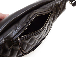 TOYS McCOY Bag Men's Casual Genuine Horsehide Quilted Leather Sling Bag Waist Pack TMA2422 050 Brown