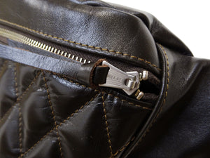 TOYS McCOY Bag Men's Casual Genuine Horsehide Quilted Leather Sling Bag Waist Pack TMA2422 050 Brown