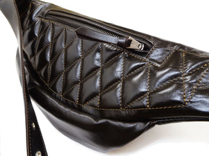 TOYS McCOY Bag Men's Casual Genuine Horsehide Quilted Leather Sling Bag Waist Pack TMA2422 050 Brown