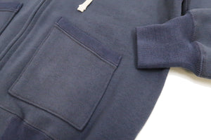 TOYS McCOY Plain Zip-Up Hoodie Men's Vintage Inspired Solid Zip Hooded Sweatshirt TMC2468 141 Faded-Bluish-Gray