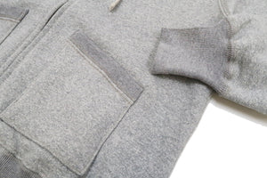 TOYS McCOY Plain Zip-Up Hoodie Men's Vintage Inspired Solid Zip Hooded Sweatshirt TMC2468 020 Gray