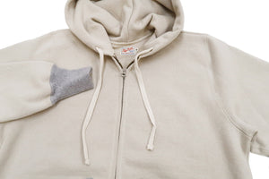 TOYS McCOY Plain Zip-Up Hoodie Men's Vintage Inspired Solid Zip Hooded Sweatshirt TMC2468 040 Sand-Beige