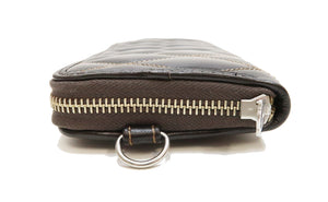 TOYS McCOY Zip-Around Long Leather Wallet Men's Casual Quilted Horsehide Leather Wallet with Three-Sided Zip TMA2506 050 Brown