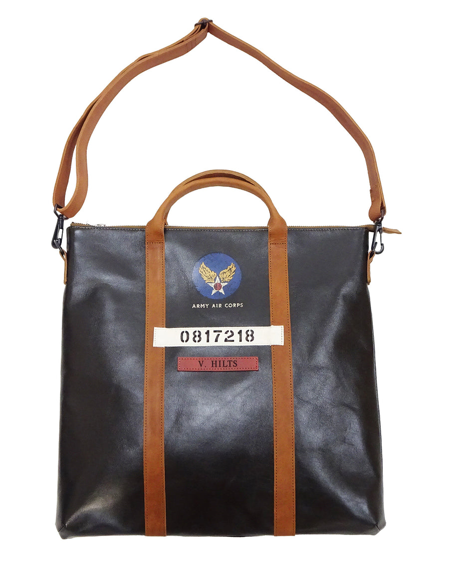 TOYS McCOY Men's Horsehide Leather Shoulder Bag - Inspired by Steve McQueen in The Great Escape - Made in Japan (TMA2521, 051 Dark Seal Brown)