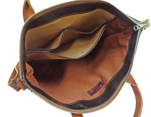 TOYS McCOY Men's Horsehide Leather Shoulder Bag - Inspired by Steve McQueen in The Great Escape - Made in Japan (TMA2521, 051 Dark Seal Brown)