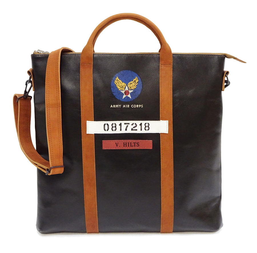 TOYS McCOY Men's Horsehide Leather Shoulder Bag - Inspired by Steve McQueen in The Great Escape - Made in Japan (TMA2521, 051 Dark Seal Brown)